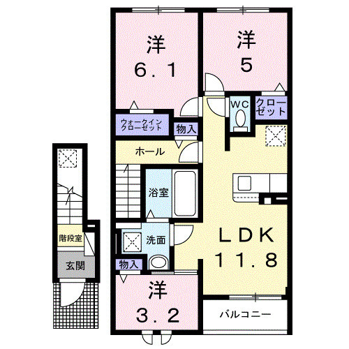 ポンテ アルト 池上 Aの間取り