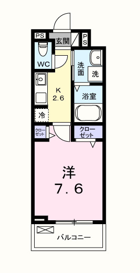 サザンクロス・02020号室の間取り