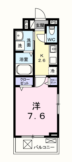 サザンクロス・03010号室の間取り