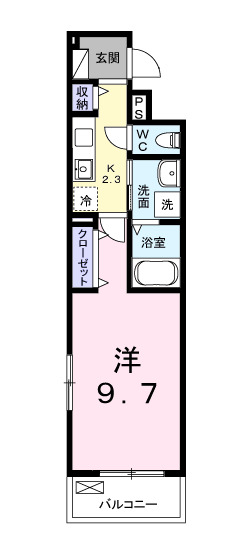 サザンクロス・03030号室の間取り