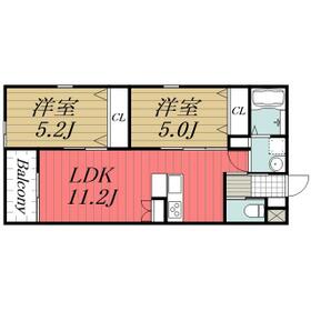 物件名非公開・201号室の間取り