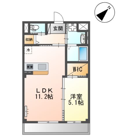 コンフォルト春日西Ⅱの間取り