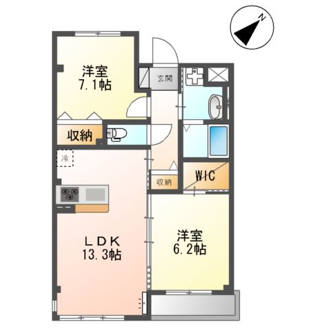 コンフォルト春日西Ⅱの間取り