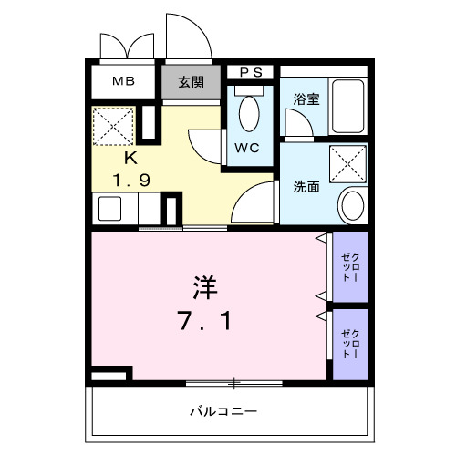 シャノワール・01020号室の間取り