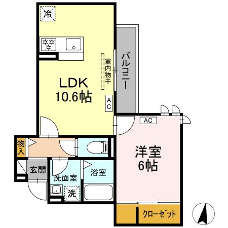 D-crinum 下土狩の間取り