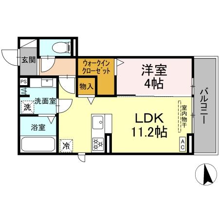 ルヴィータ岩塚・203号室の間取り
