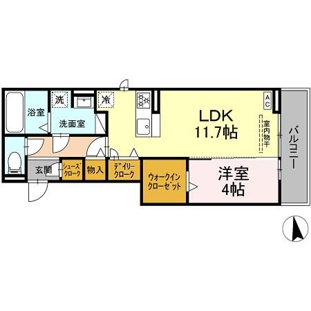 ルヴィータ岩塚・302号室の間取り