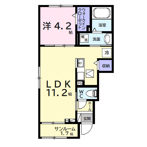 ヒカルサ市原姉ヶ崎ウエストの間取り