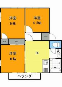 松山町の完工年月(1993年8月)築の賃貸アパートの間取り