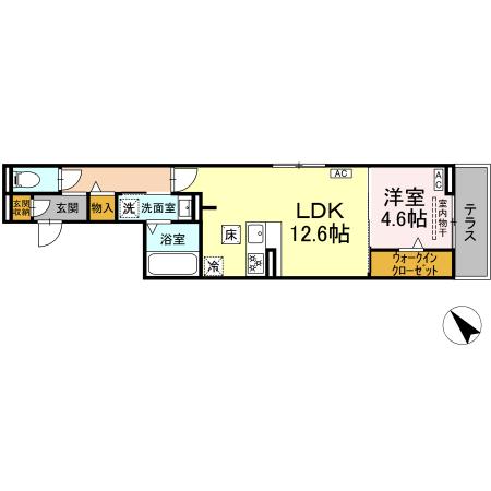 マリポーサ高畑Aの間取り