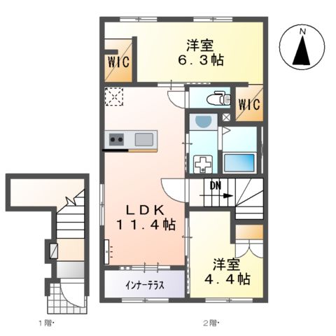 プランドール 慶の間取り