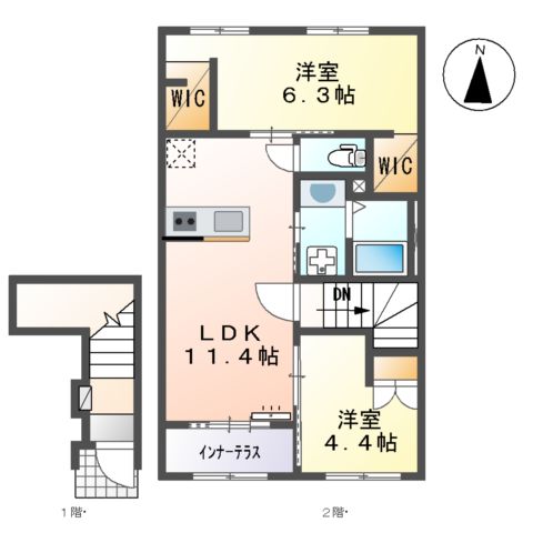 プランドール 慶の間取り