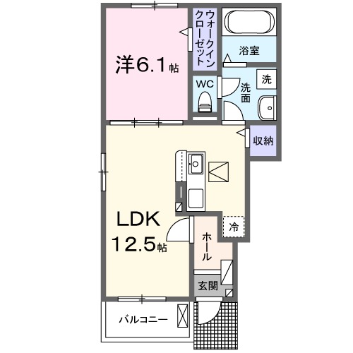 ハイグレイス５番館・01010号室の間取り