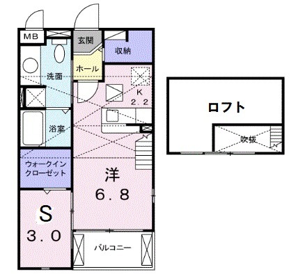ウエストヒルパーシモンの間取り