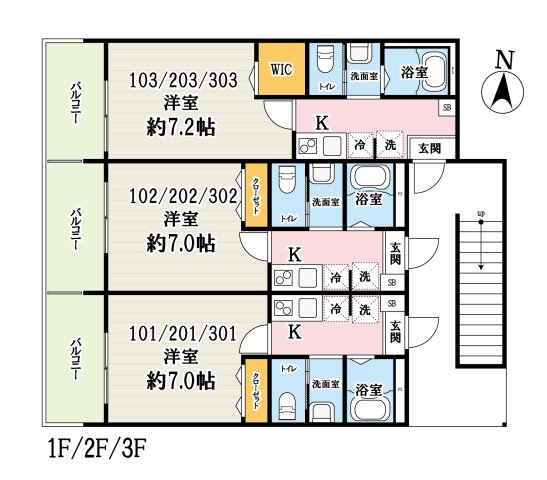 サンフレッシュ吉川の間取り