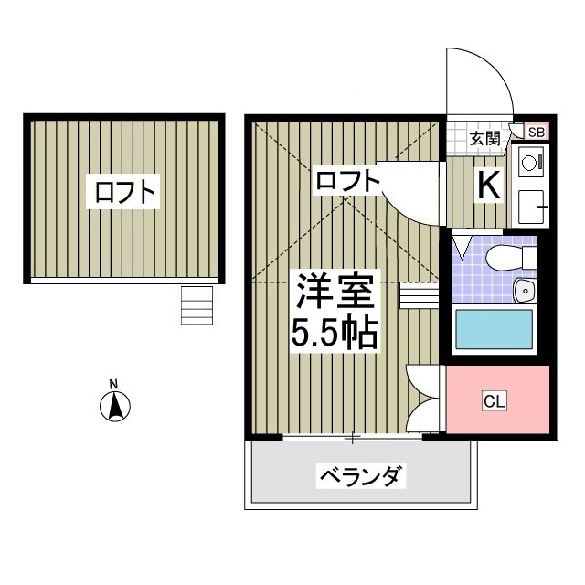 北松戸第7レジデンス・202号室の間取り