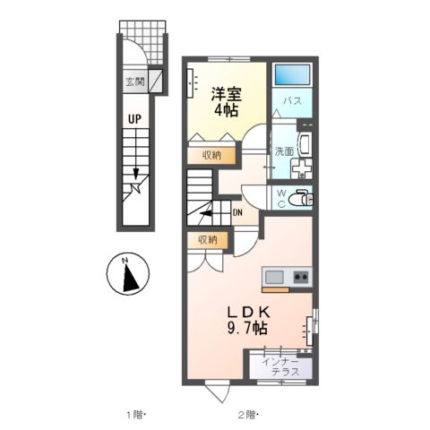仮)大塚町新築アパートA棟の間取り