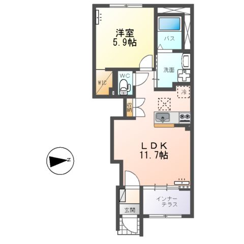 仮)大塚町新築アパートB棟の間取り
