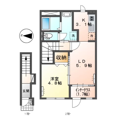 アン ルシオール(un luciole)の間取り