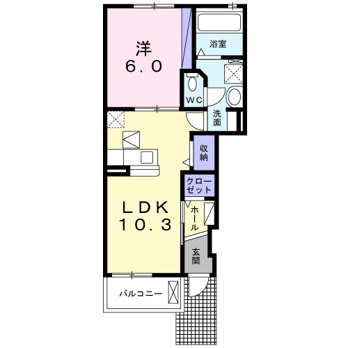 エスターテ逢妻橋の間取り