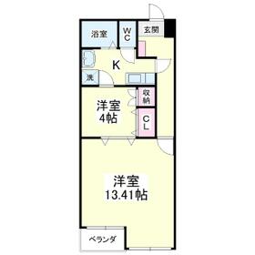 龍禅寺町の完工年月(2004年5月)築の賃貸マンションの間取り