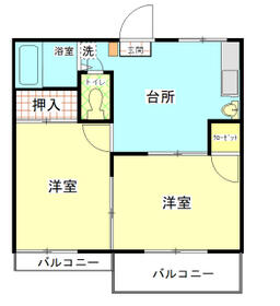 拓栄ハイツBの間取り