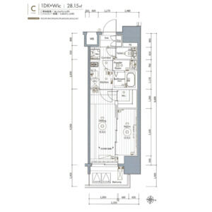 エステムコート名古屋新栄Ⅵ アートテラス・503号室の間取り