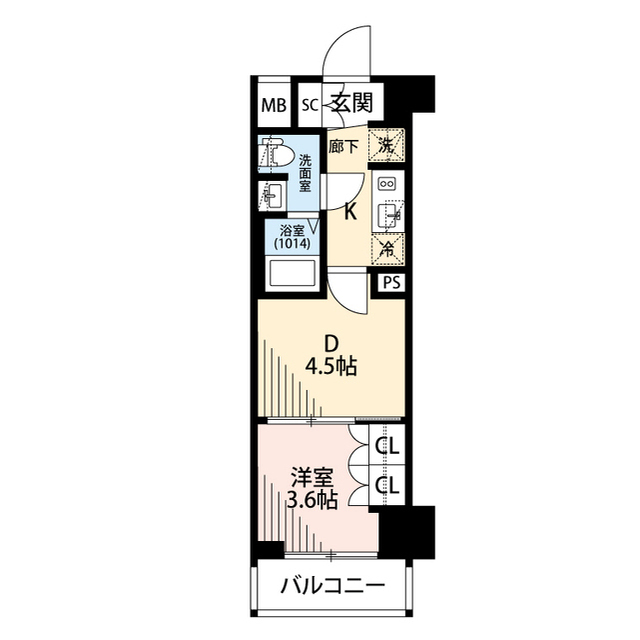 プレール・ドゥーク川崎Ⅳの間取り