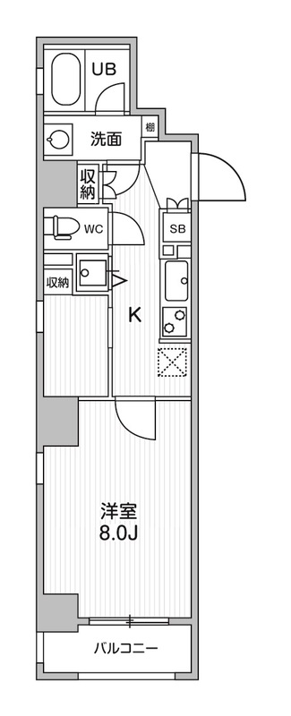 オーキッドレジデンス東日本橋・0601号室の間取り