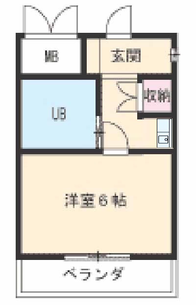 ハイツアサノB館の間取り