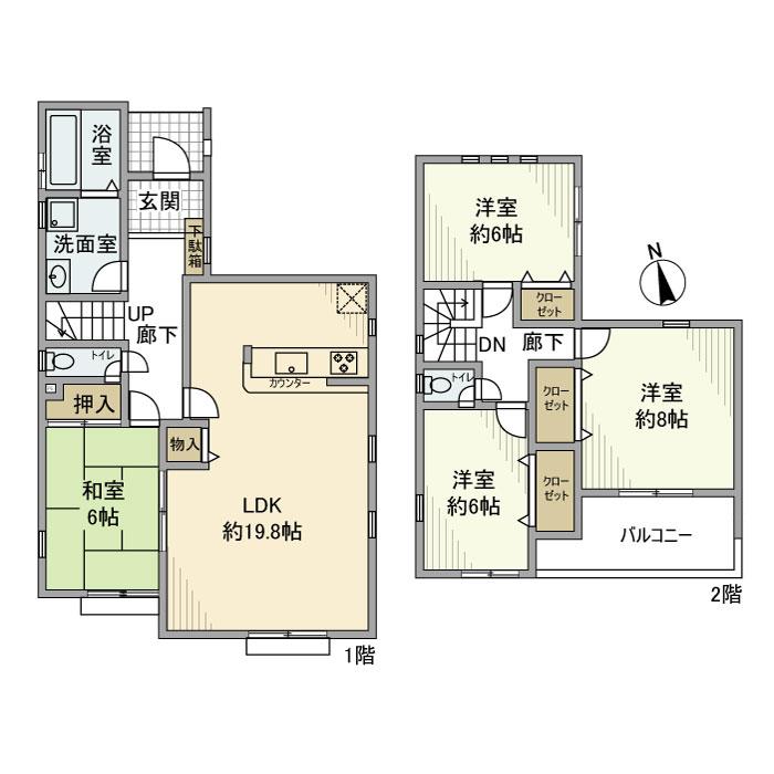 おおたかの森南戸建の間取り