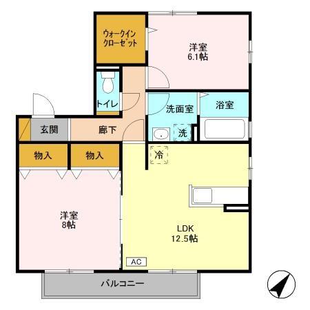 ローズガーデン・レジス ABCDの間取り