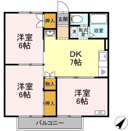 プレジール今枝の間取り