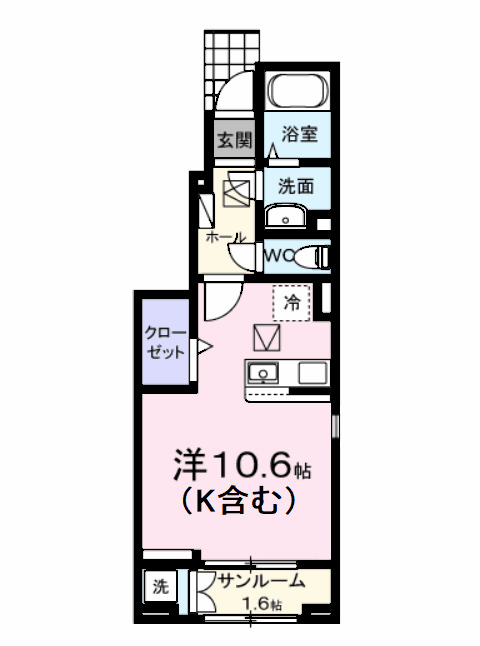カレントＴ・01010号室の間取り