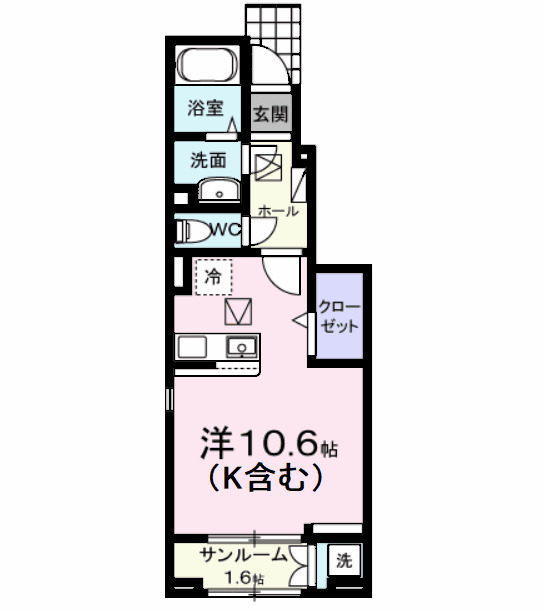 カレントＴ・01030号室の間取り