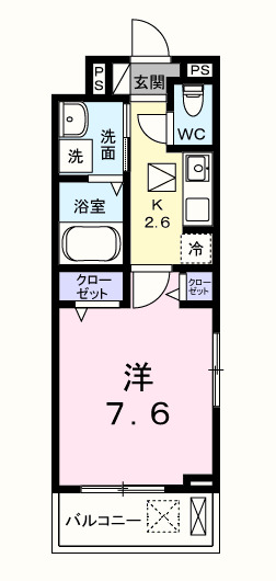 フットヒルズ　Ｍ・01010号室の間取り