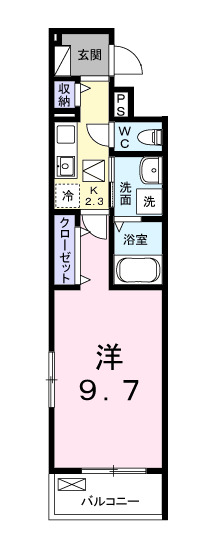 フットヒルズ　Ｍ・01040号室の間取り