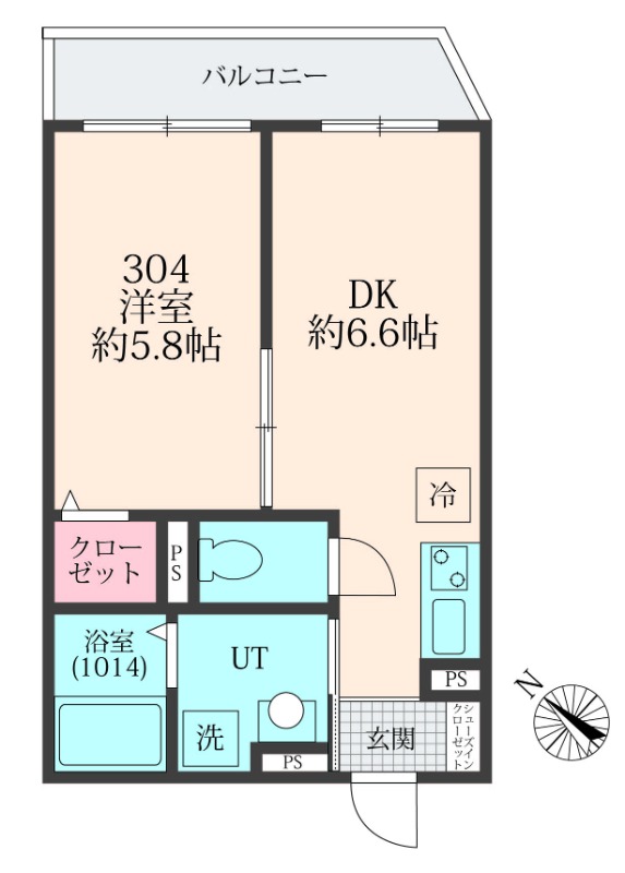 メグリオ南流山・304号室の間取り
