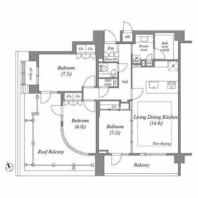 レジデンス渋谷富ヶ谷(Residence Shibuya Tの間取り