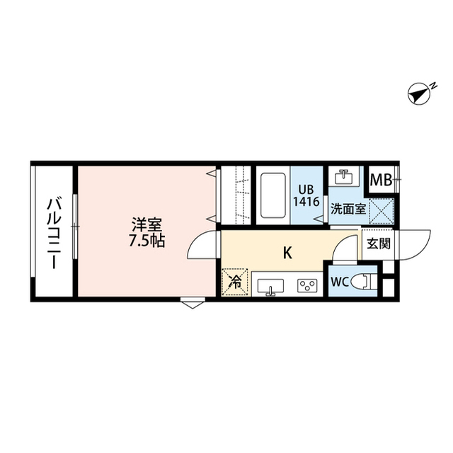 Partida(パルティダ)・101号室の間取り