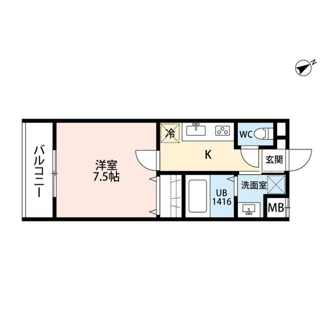 Partida(パルティダ)・102号室の間取り