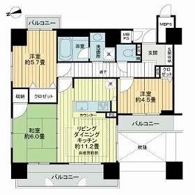 ライオンズマンション東洞院五条の間取り