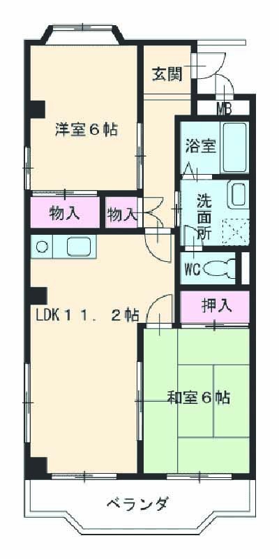 ファミールはらたⅡの間取り