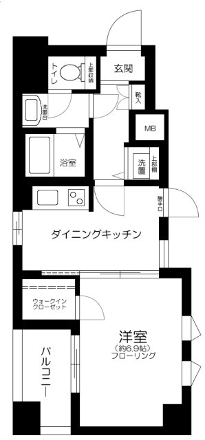 エスコート東日本橋・1103号室の間取り