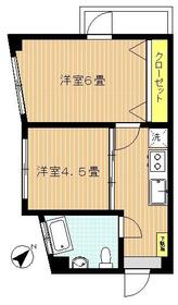 ベルモント北馬込・203号室の間取り