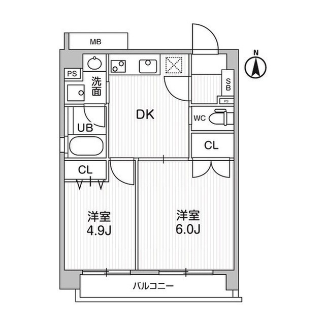 ＨＦ大森町レジデンス・302号室の間取り