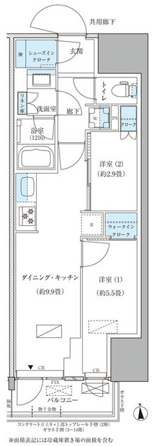 パークアクシス品川天王洲アイル・813号室の間取り