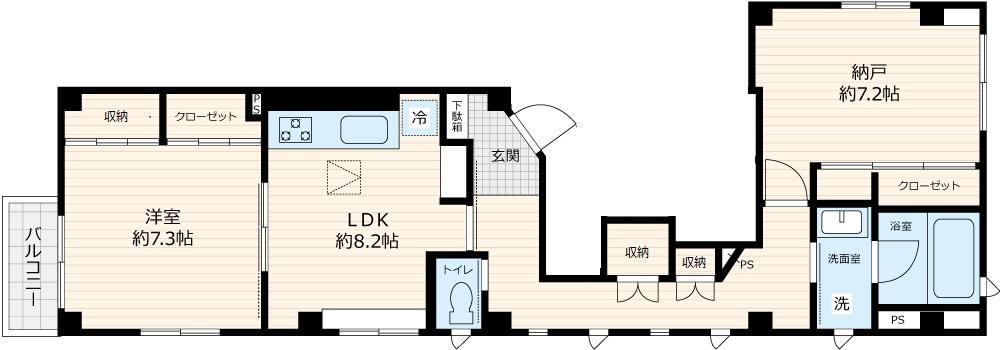 ミカーサ月島（代理）・101号室の間取り