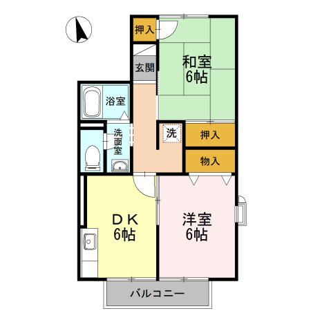 カーサセレーノ A棟の間取り