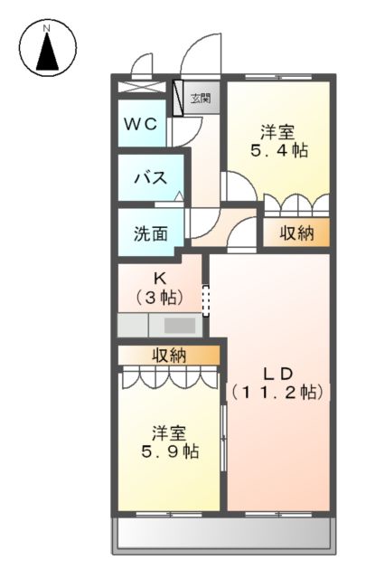 ボヌールAKIの間取り